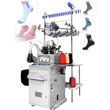 máquina que hace punto calcetín llano automático